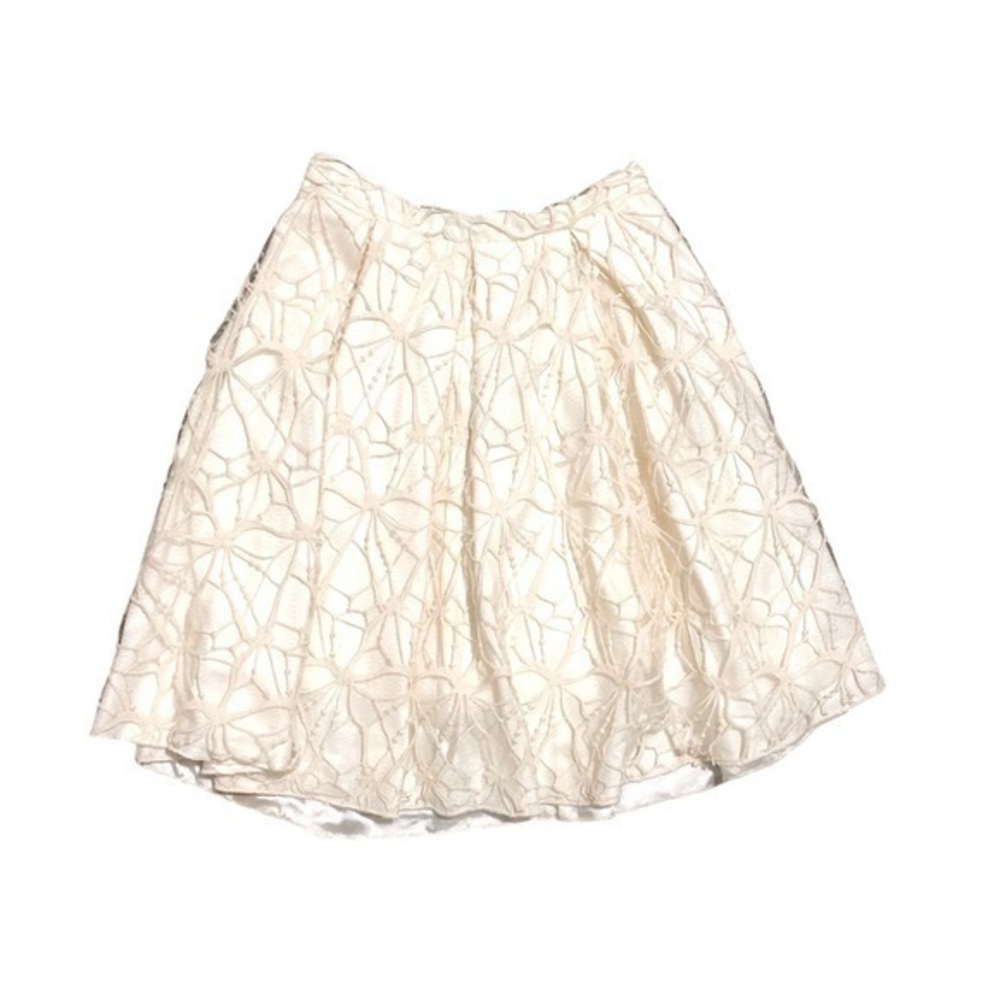 Eva Franco Embroidered Overlay Skirt